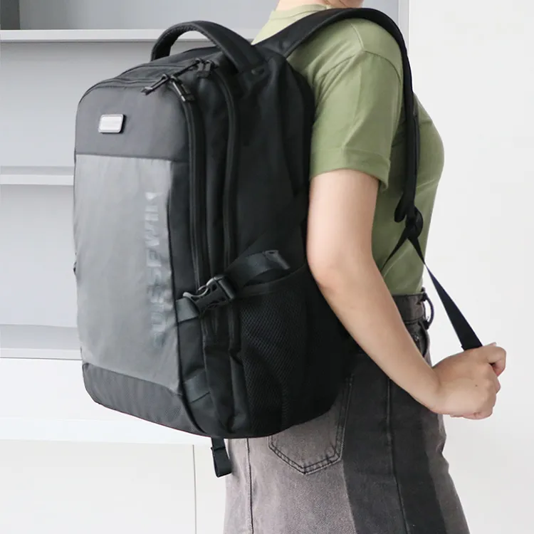 SUISSEWIN Polyester Student Backpack Laptop Bag Regular Unisex Black/Blue-3