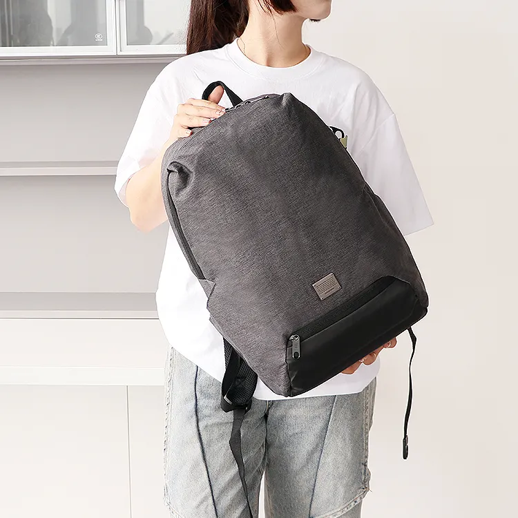 SUISSEWIN Oxford Fashion Design Large Capacity Student Laptop Bag Regular Unisex Black/Gray/Dark Gray-16