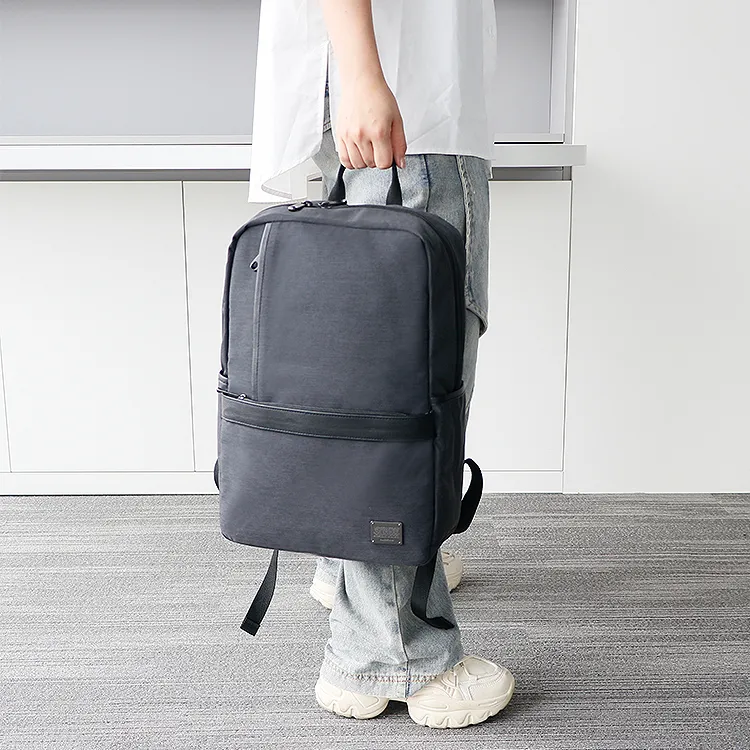 SUISSEWIN Oxford Fashionable Portable Computer Large Capacity Backpack Regular Unisex Light Gray/Dark Gray-13