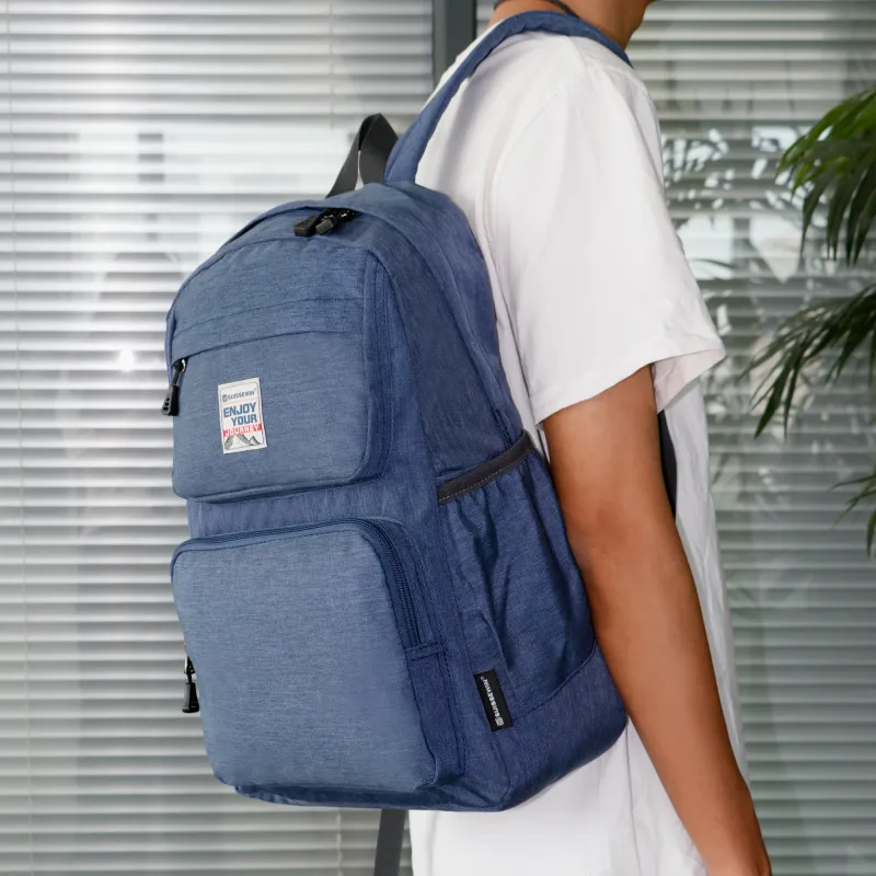 SUISSEWIN Fabric Large Capacity Campus Style Commuter Backpack Regular Men's Multicolor-8