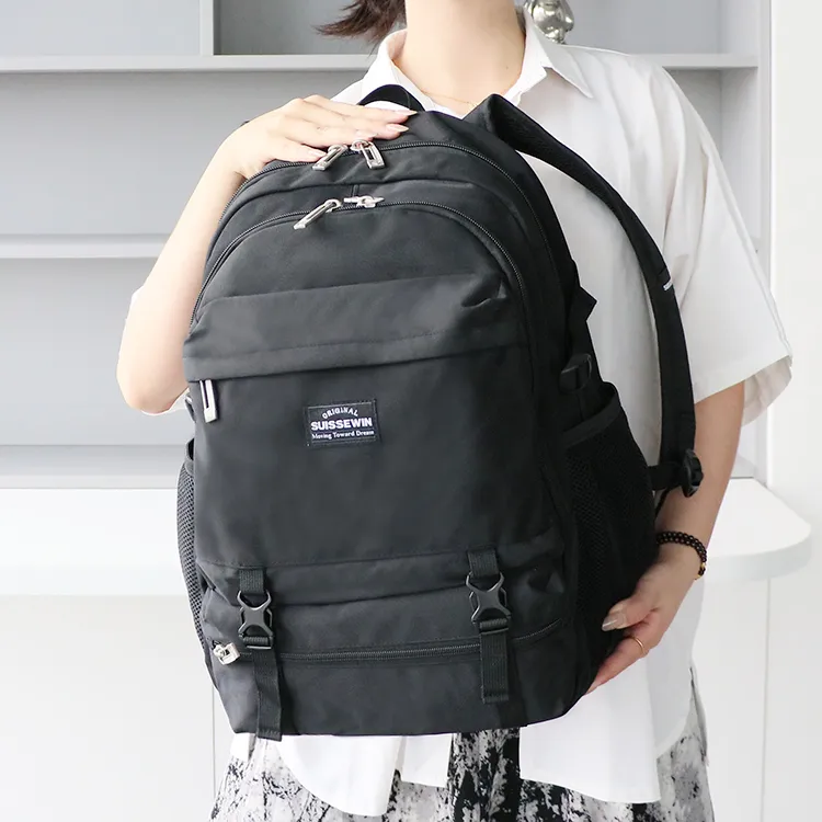SUISSEWIN Fabric Student Backpack Laptop Bag Regular Unisex Multicolor-8
