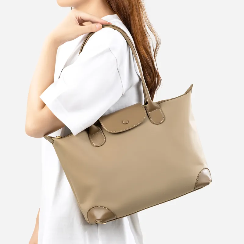 Teenmix Nylon Fabric Shoulder Bag Tote Dumpling Bag Trumpets Women's Blue/Khaki/Black-13