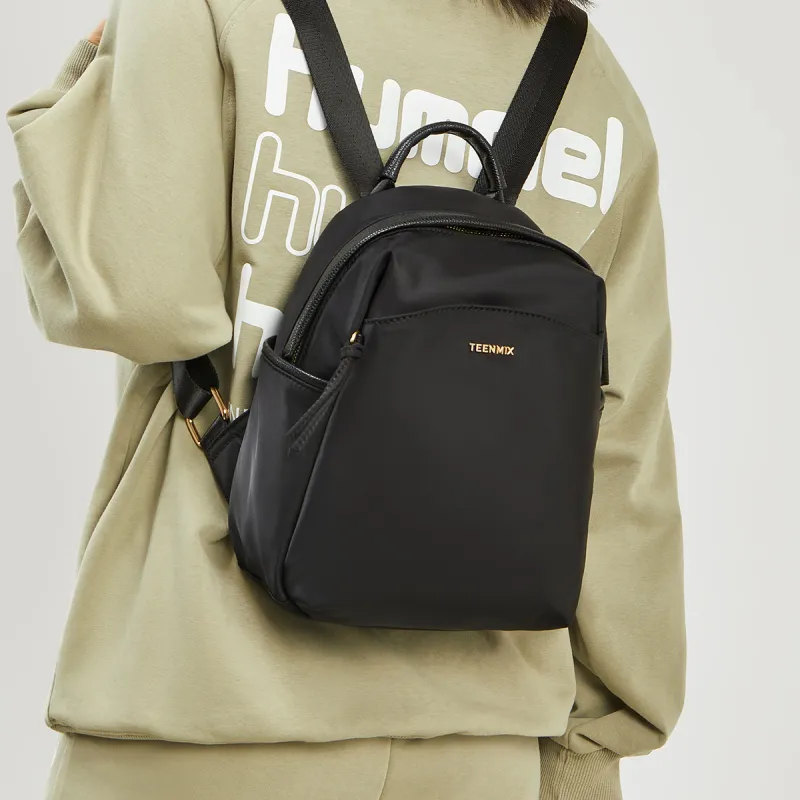 Teenmix Polyamide Backpack Medium Size Women's Black-4