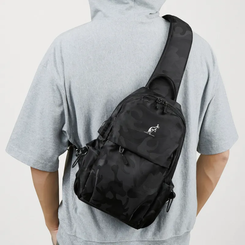 L'ALPINA Oxford Backpack Sling Bag Shoulder Bag Crossbody Bag Regular Men's Black/Camouflage-9