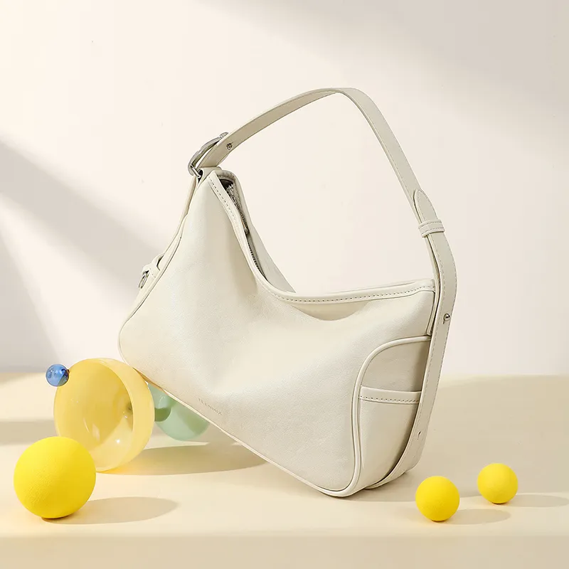 Teenmix Split Cow Leather With Synthetic Leather Crossbody Handbag, Shoulder Bag Regular Women's Ecru/Khaki/Black-33