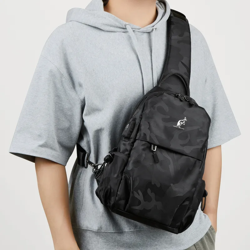 L'ALPINA Oxford Backpack Sling Bag Shoulder Bag Crossbody Bag Regular Men's Black/Camouflage-11