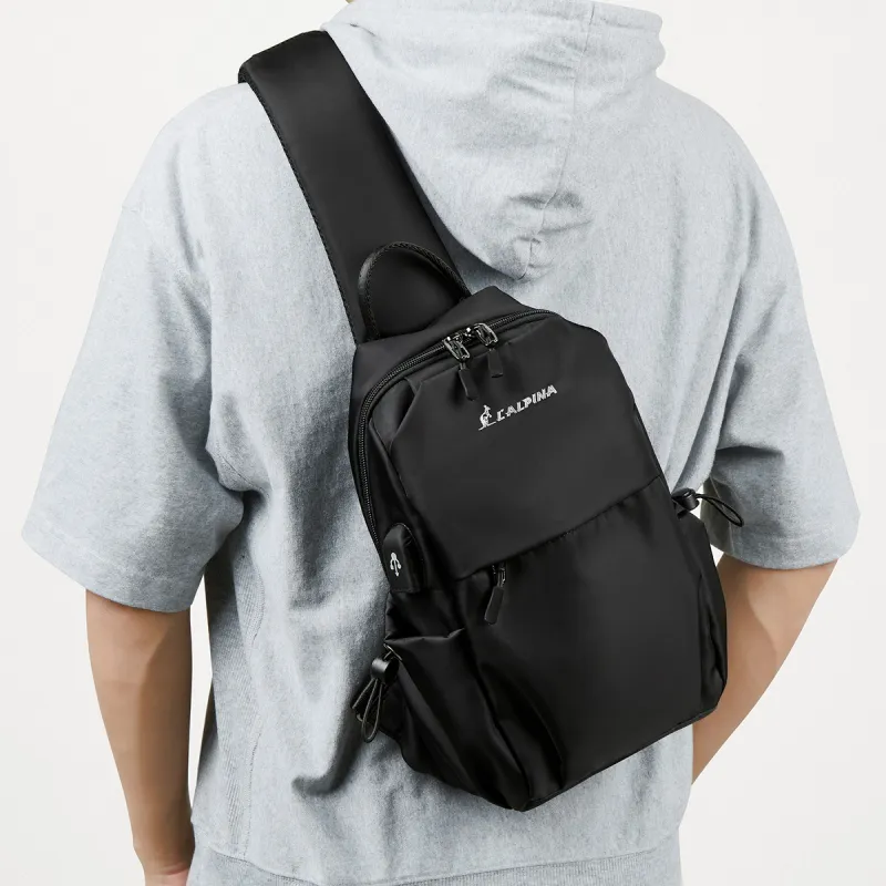 L'ALPINA Oxford Backpack Sling Bag Shoulder Bag Crossbody Bag Regular Men's Black/Camouflage-3