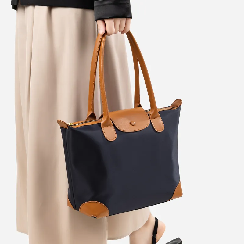 Teenmix Nylon Fabric Shoulder Bag Tote Dumpling Bag Trumpets Women's Blue/Khaki/Black-8