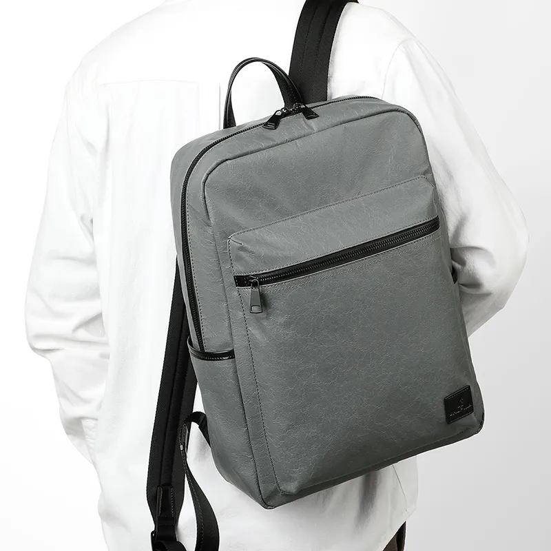 L'ALPINA Crackle Fabric Backpack Large Size Men's Khaki & Black/Gray Blue & Black-10