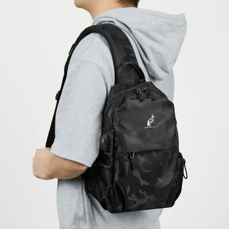 L'ALPINA Oxford Backpack Sling Bag Shoulder Bag Crossbody Bag Regular Men's Black/Camouflage-10