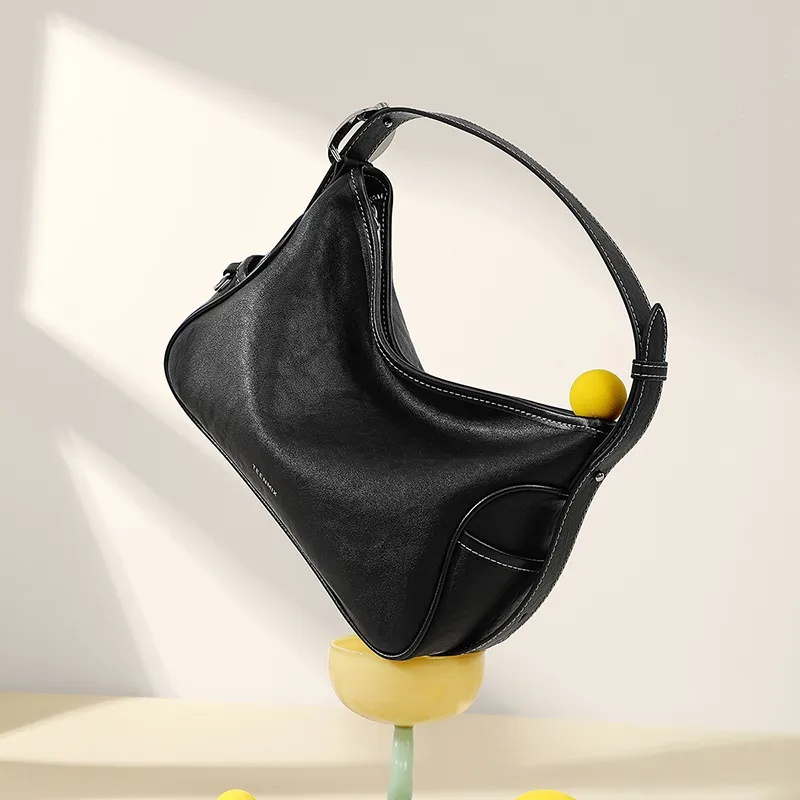 Teenmix Split Cow Leather With Synthetic Leather Crossbody Handbag, Shoulder Bag Regular Women's Ecru/Khaki/Black-21