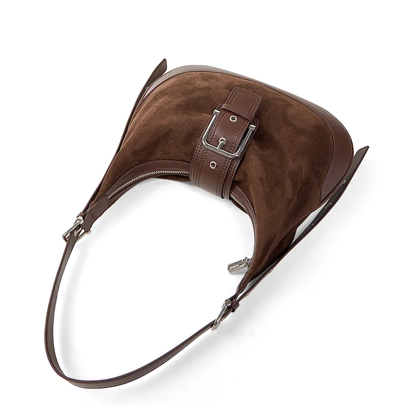 Teenmix Cow Leather Shoulder Bag Tubas Women's Coffee/Caramel-11
