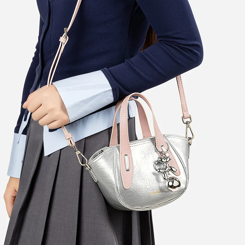 Teenmix Synthetic Leather With Cow Leather Handbag Women's Multicolor-3