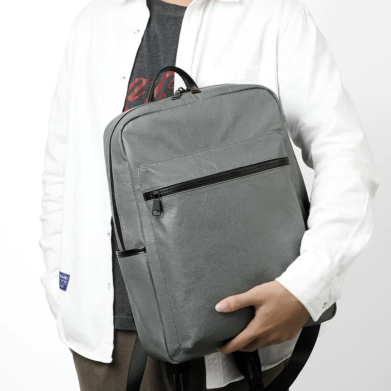 L'ALPINA Crackle Fabric Backpack Large Size Men's Khaki & Black/Gray Blue & Black-12