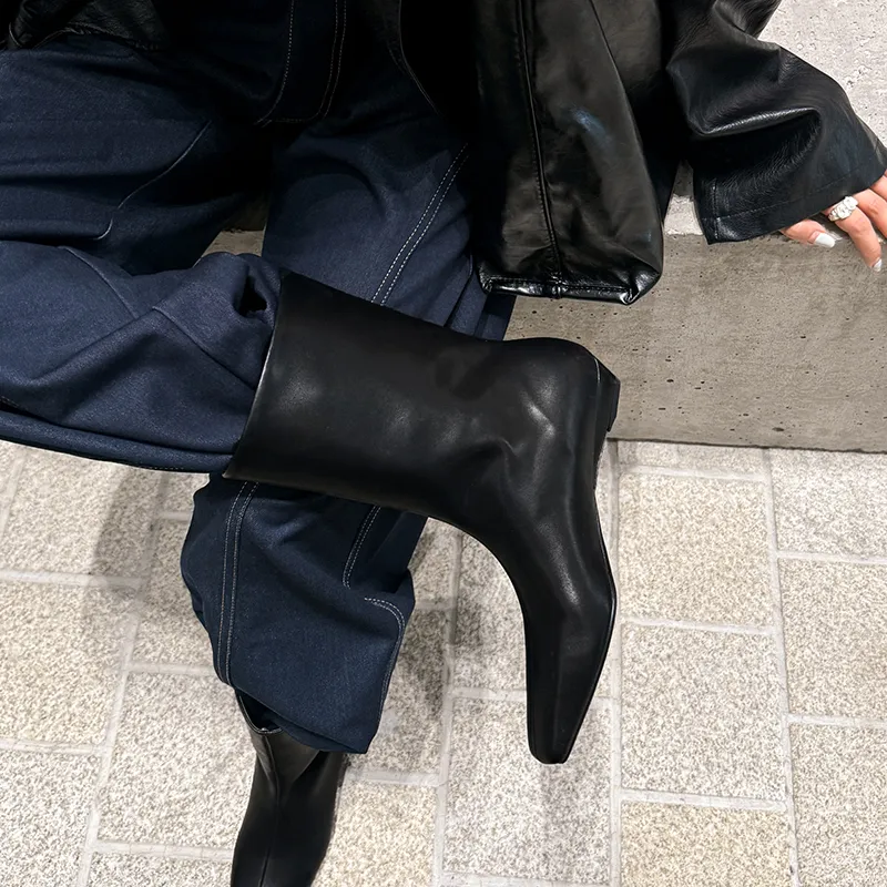 AIQINISHA Ankle Boots Women's Black-2