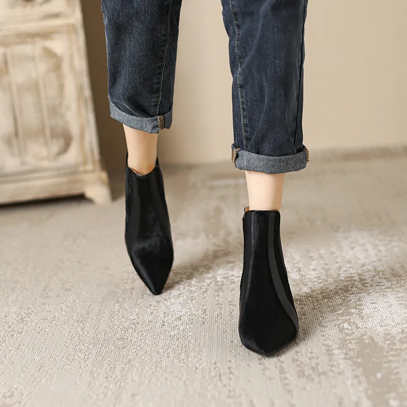 AIQINISHA Short Chelsea Boots 6.5CM Women's-2