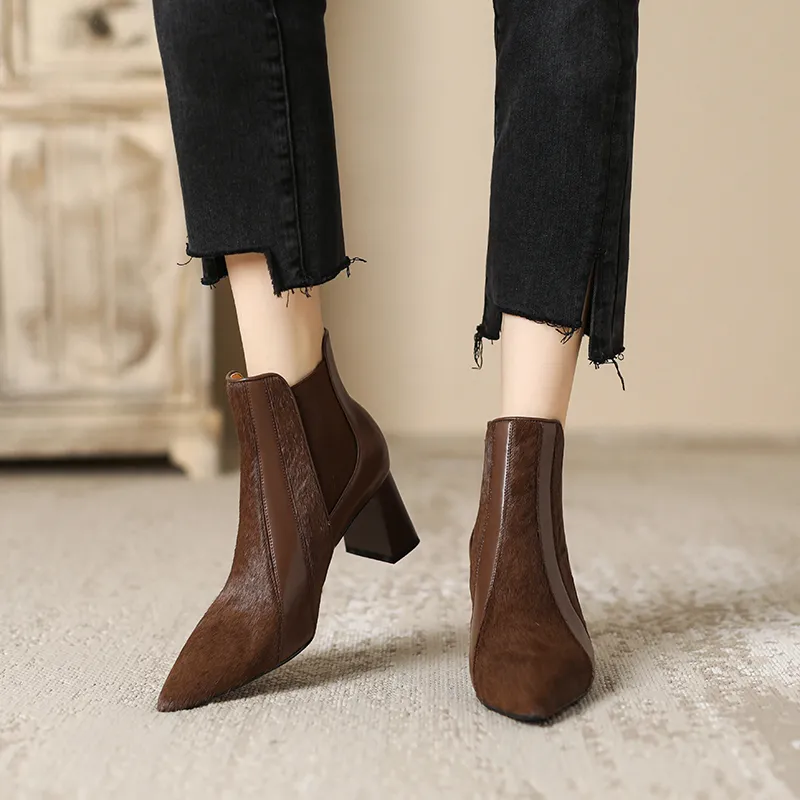 AIQINISHA Short Chelsea Boots 6.5CM Women's-5