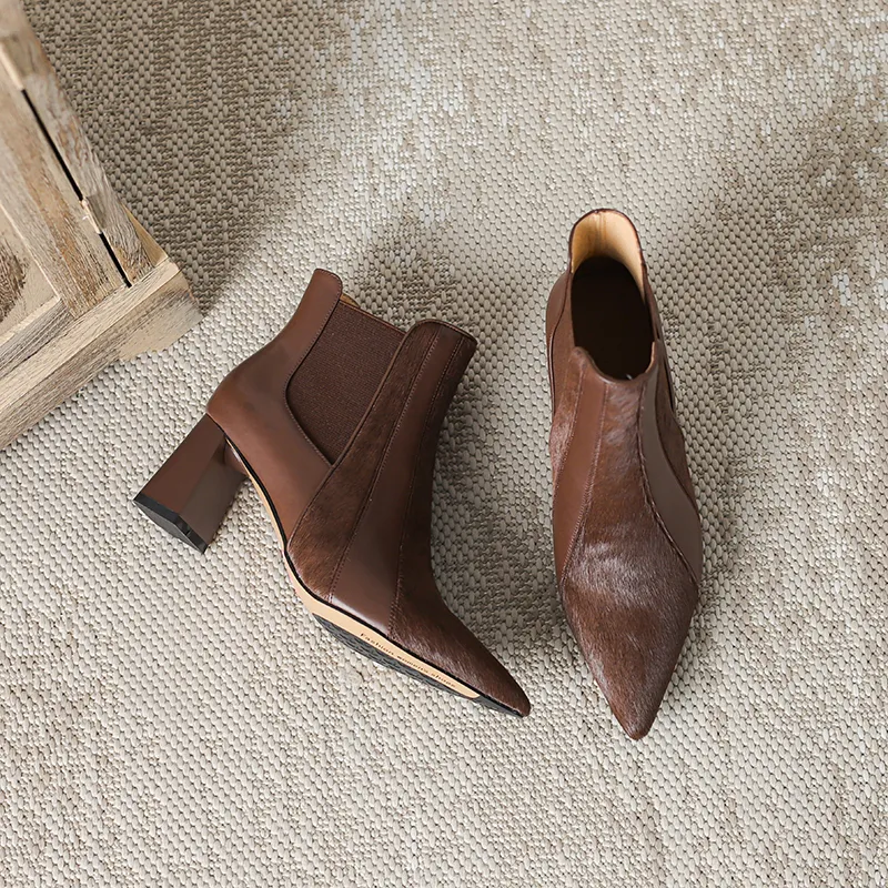 AIQINISHA Short Chelsea Boots 6.5CM Women's-4