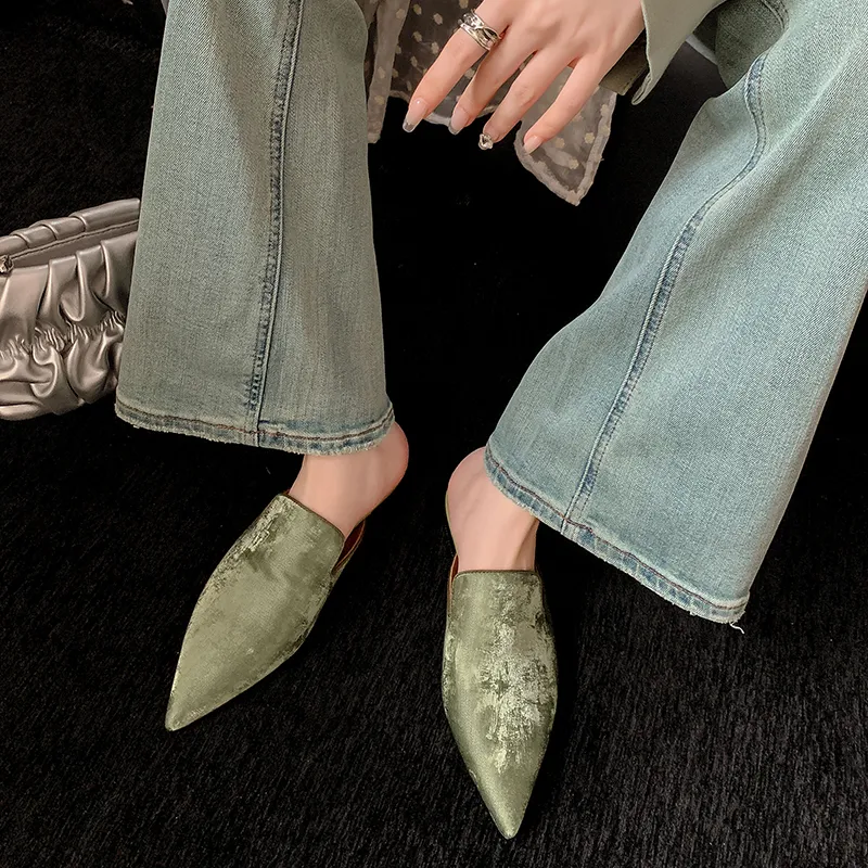 AIQINISHA TPR Sole Slip Resistant Wrap toe Slippers Women's-3