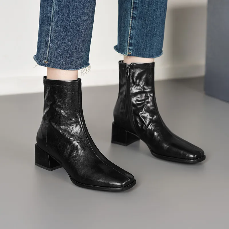 AIQINISHA Ankle Boots 4.5 Cm Women's-1