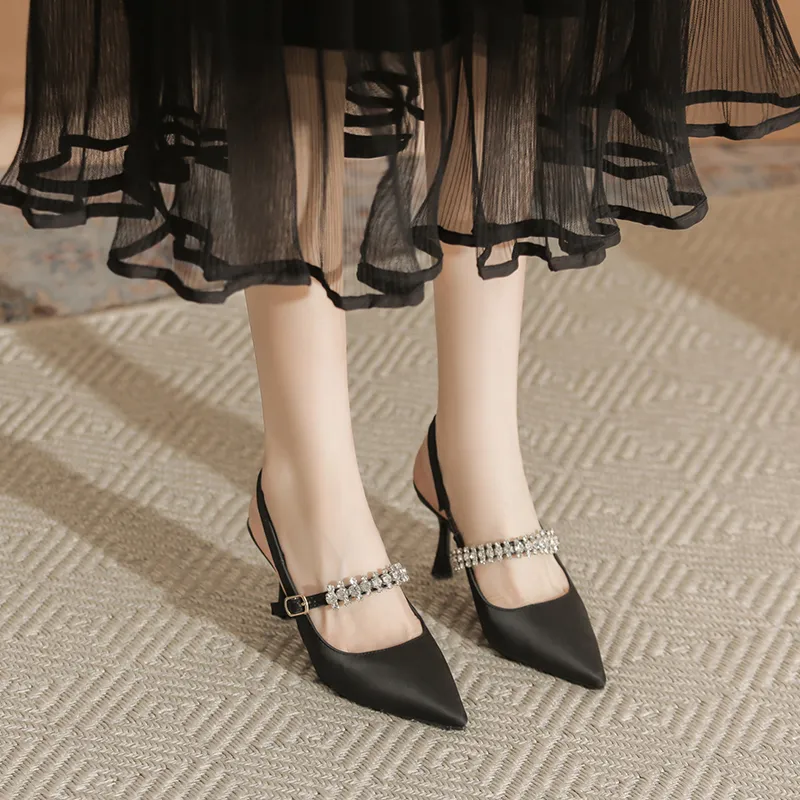 Varib Flared Heel High Heels 7cm Women's-1