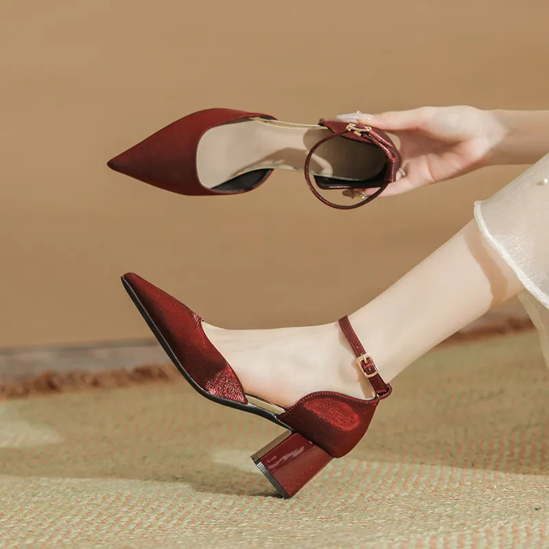 Varib Chunky Heel High Heels 5cm Women's-13