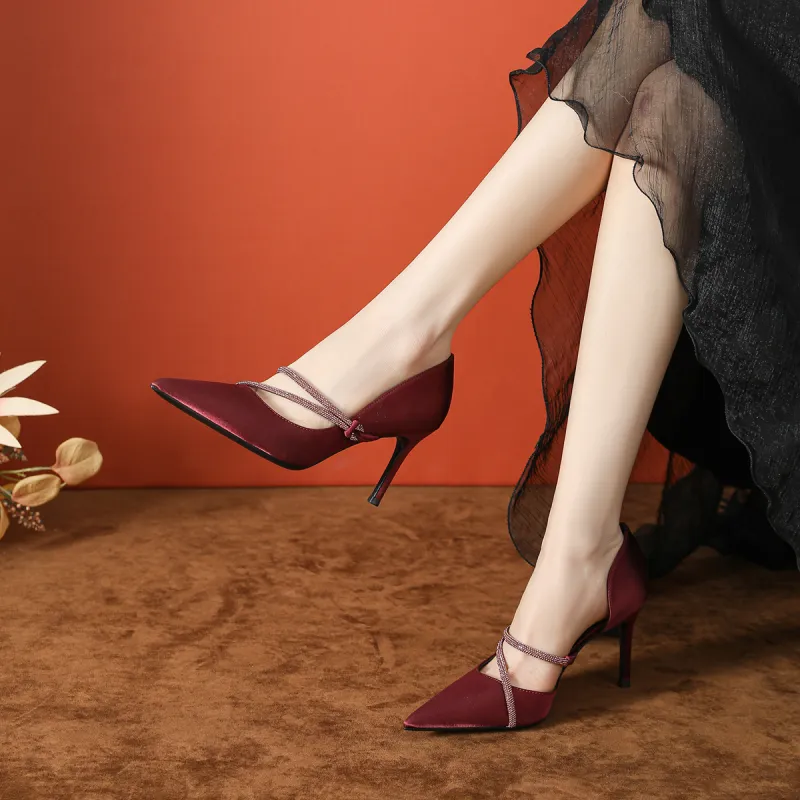 Varib Slim Heel High Heels 8CM Women's-8