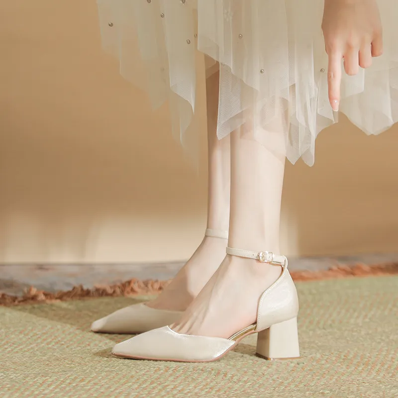 Varib Chunky Heel High Heels 5cm Women's-5