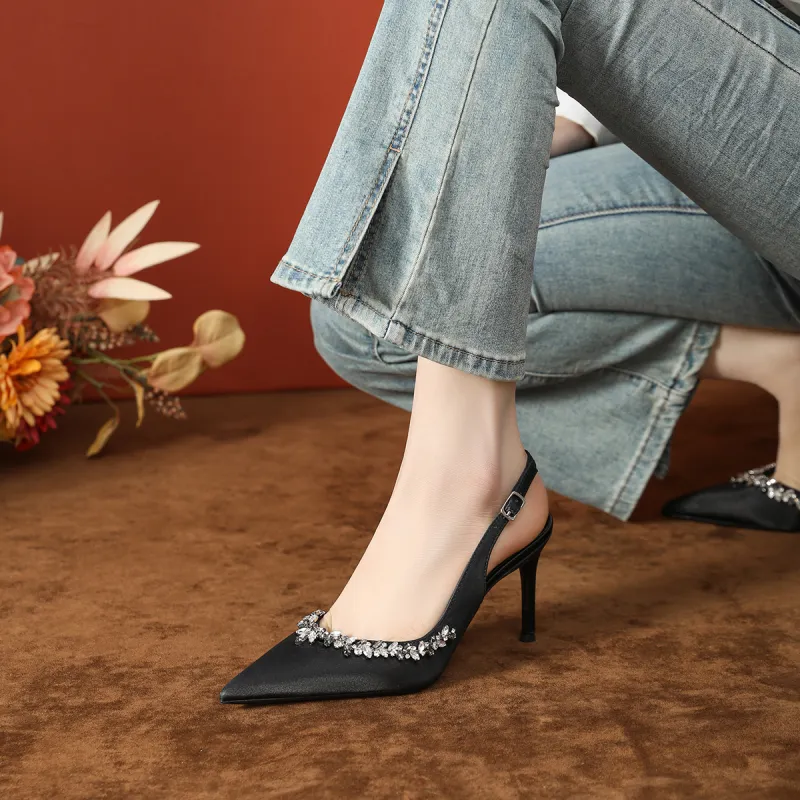 Varib Slim Heel High Heels 8cm Women's-1