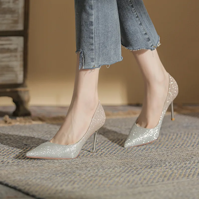 Varib Slim Heel High Heels 8cm Women's-6