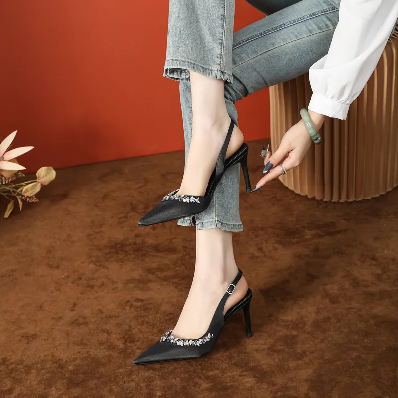 Varib Slim Heel High Heels 8cm Women's-2