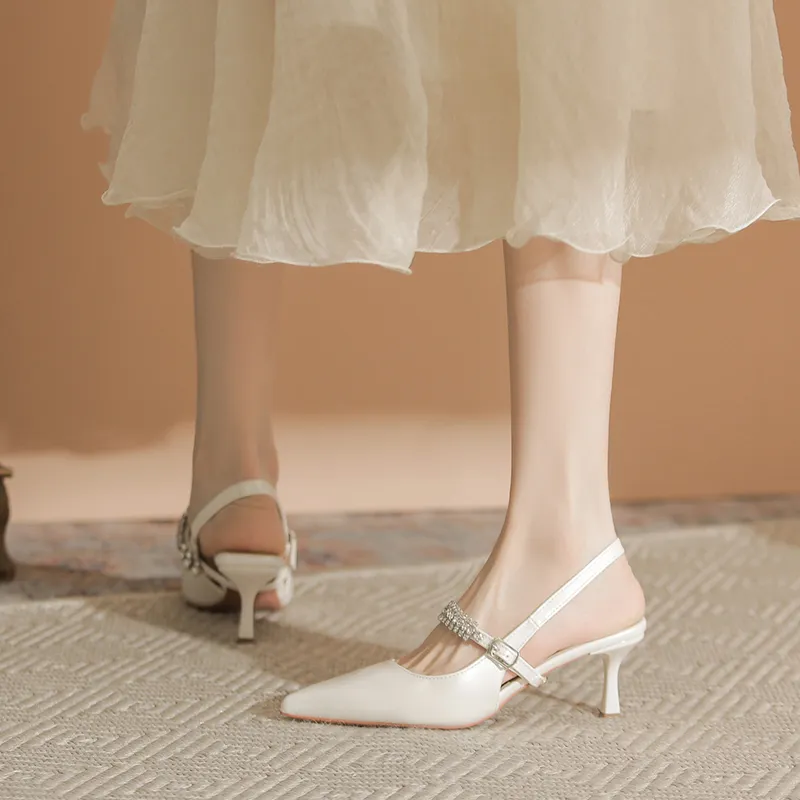 Varib Flared Heel High Heels 7cm Women's-8