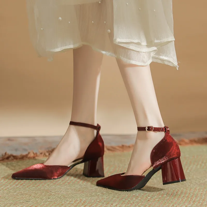Varib Chunky Heel High Heels 5cm Women's-9