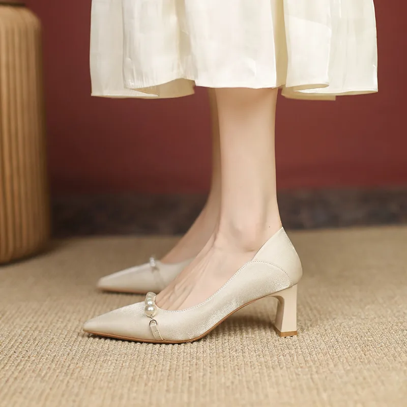 Varib Chunky Heel High Heels 6CM Women's-1
