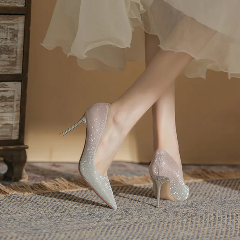 Varib Slim Heel High Heels 8cm Women's-4