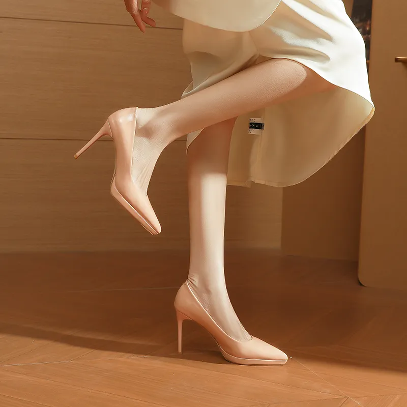 Varib Slim Heel High Heels 10cm Women's-12