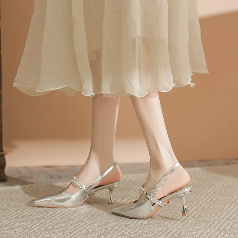 Varib Slim Heel High Heels 5cm Women's-4