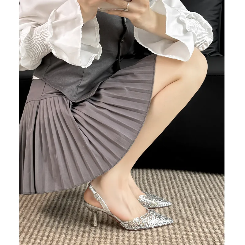 Varib Slim Heel High Heels 6cm Women's-4
