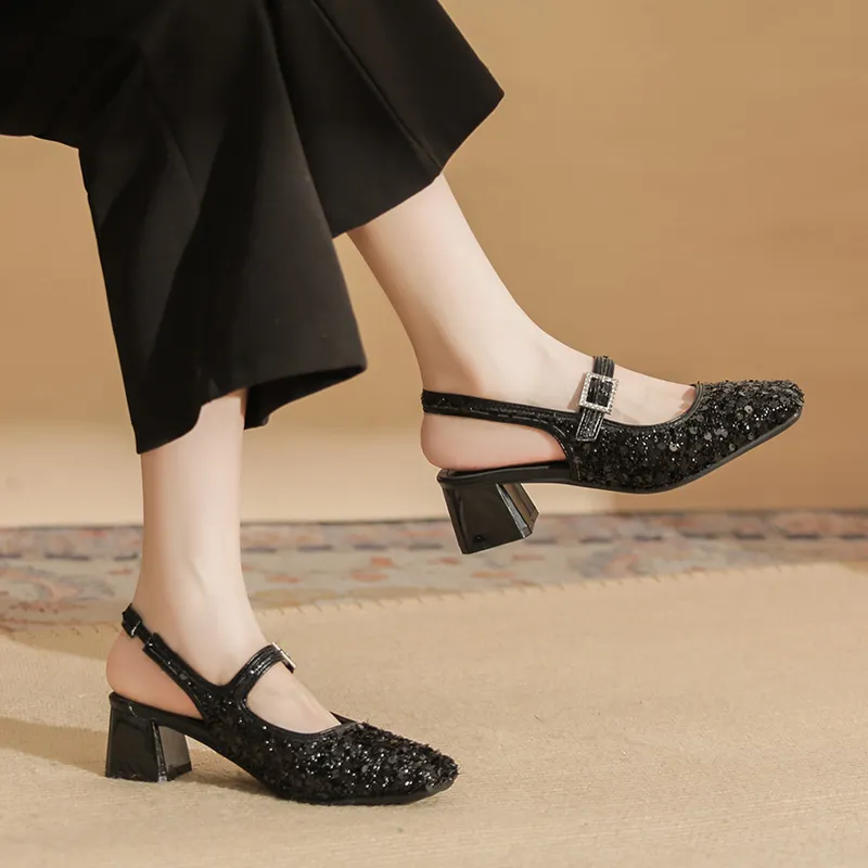 Varib Chunky Heel High Heels 5cm Women's-6