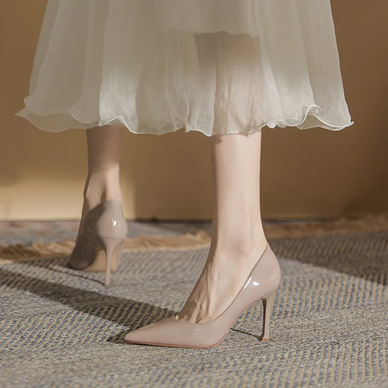 Varib Slim Heel High Heels 8cm Women's-10