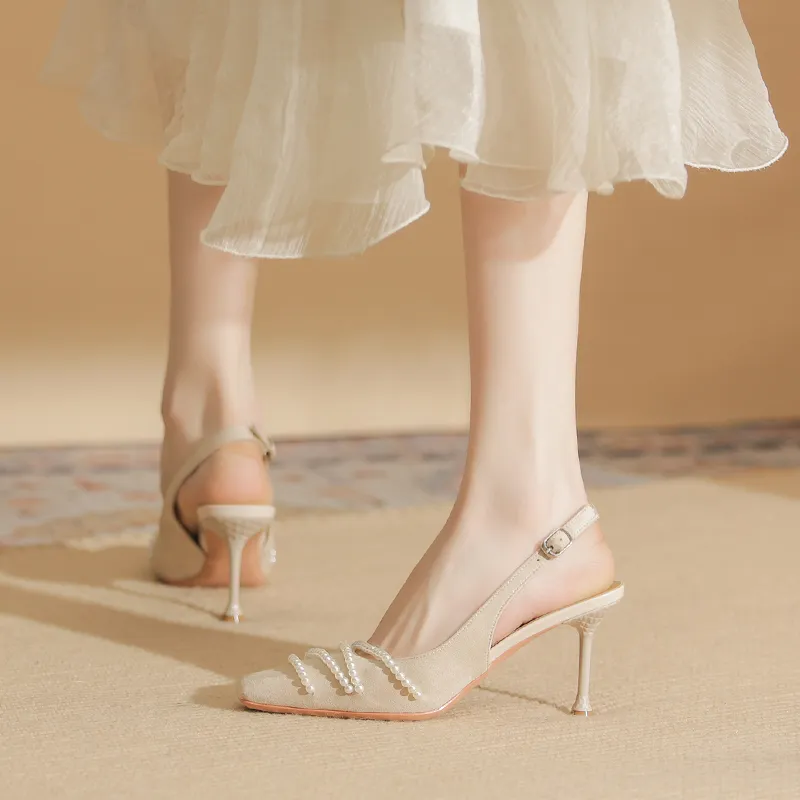 Varib Slim Heel High Heels 7.5cm Women's-4