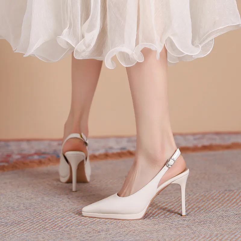 Varib Slim Heel High Heels 10CM Women's-3