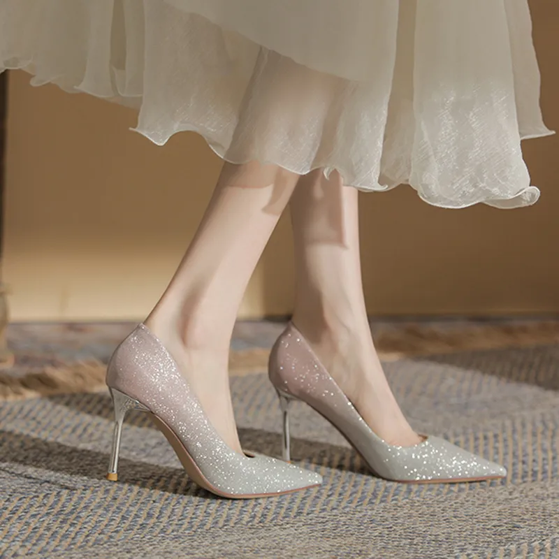 Varib Slim Heel High Heels 8cm Women's-2