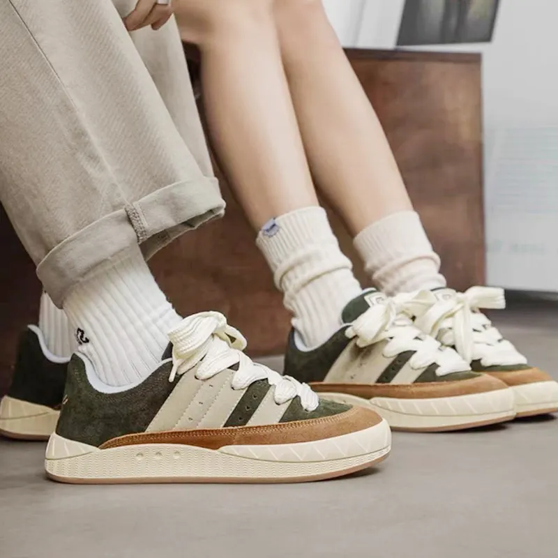 Varib Anti-Slip Wear-Resistant Low-Top Casual Shoes Unisex Green-5