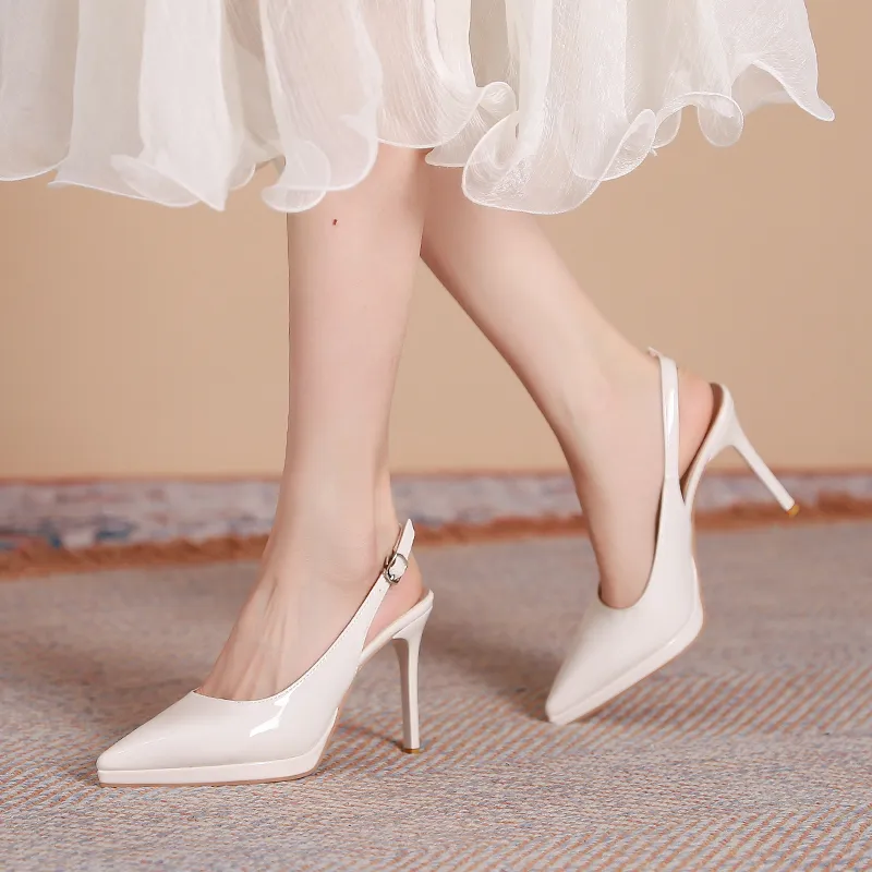 Varib Slim Heel High Heels 10CM Women's-1