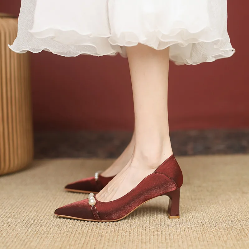 Varib Chunky Heel High Heels 6CM Women's-9