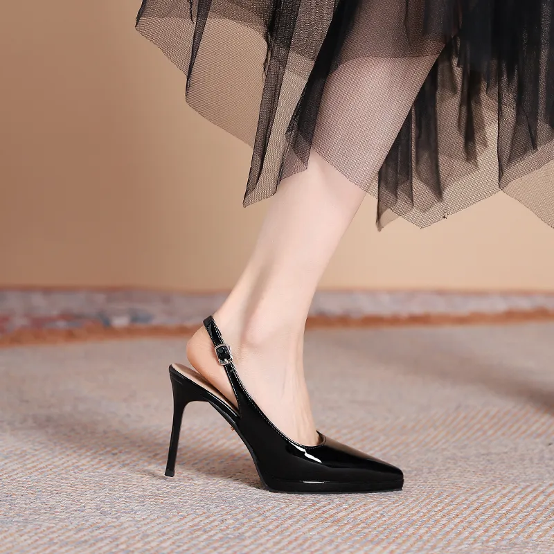 Varib Slim Heel High Heels 10CM Women's-18