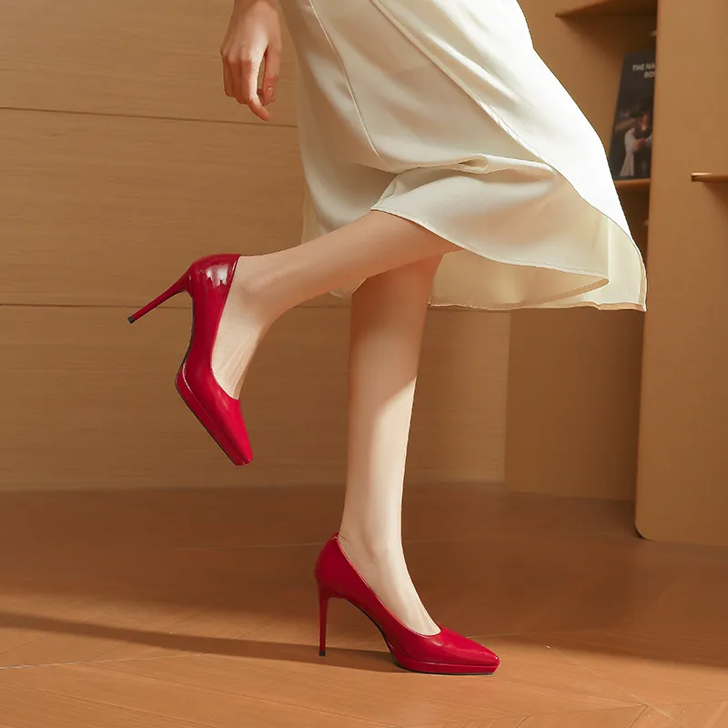 Varib Slim Heel High Heels 10cm Women's-18