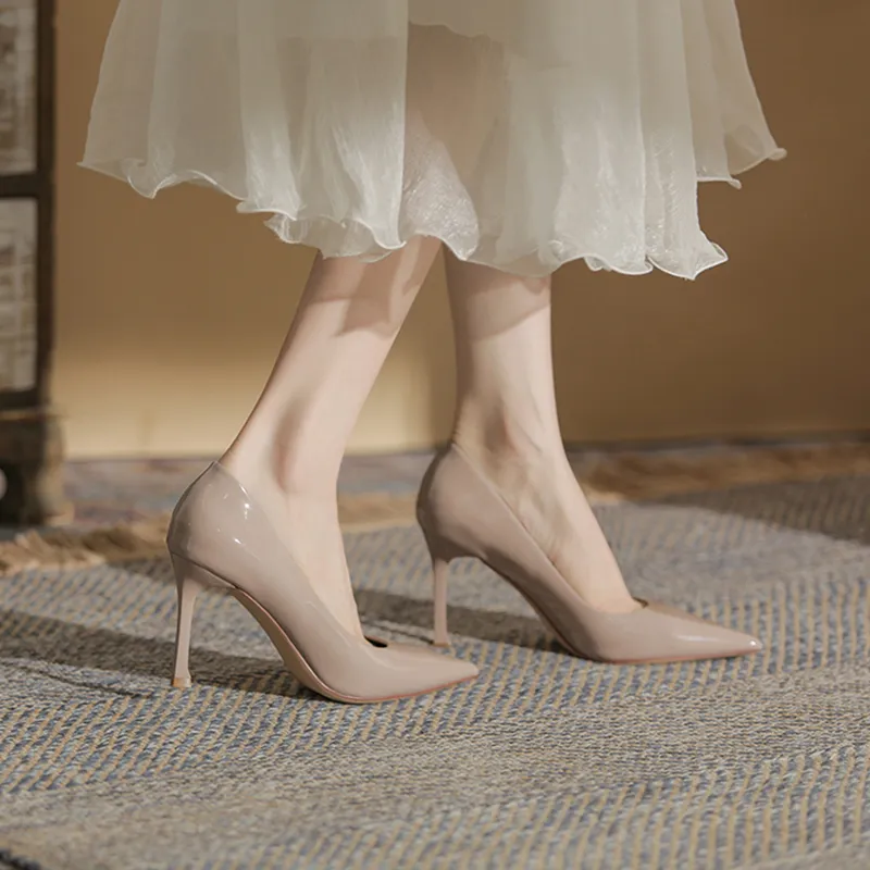 Varib Slim Heel High Heels 8cm Women's-9