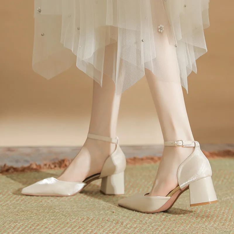 Varib Chunky Heel High Heels 5cm Women's-4